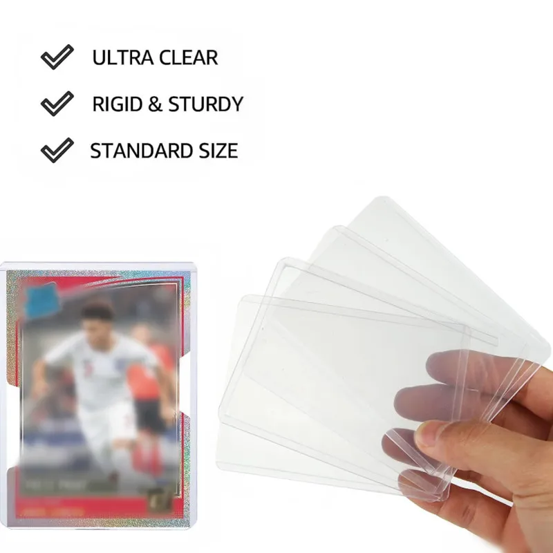 25pcs PVC Card Protectors for Game Animation Star Card Transparent Material Waterproof and Moisture Resistant Protectors
