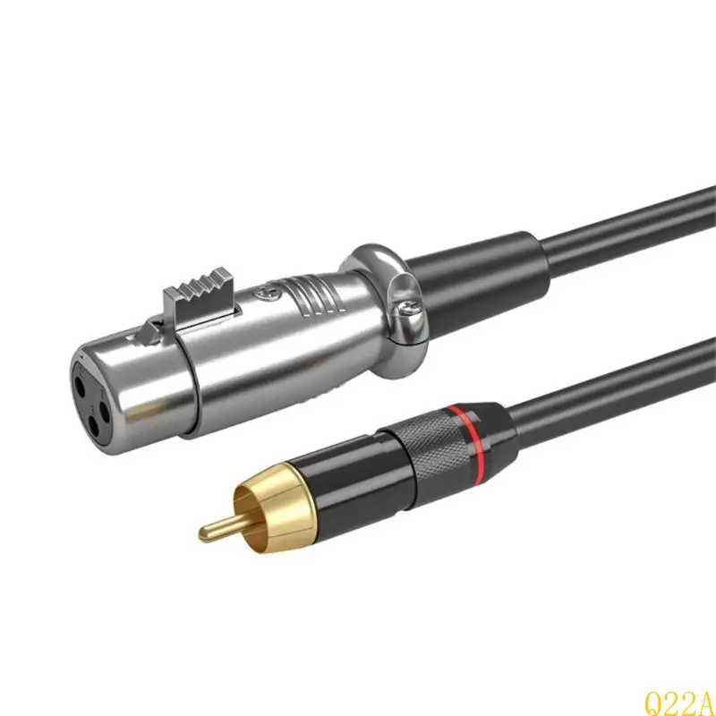 Q22A Gold Plated 3Pin Auditory Extension Cable, Copper Conductors for Auditory