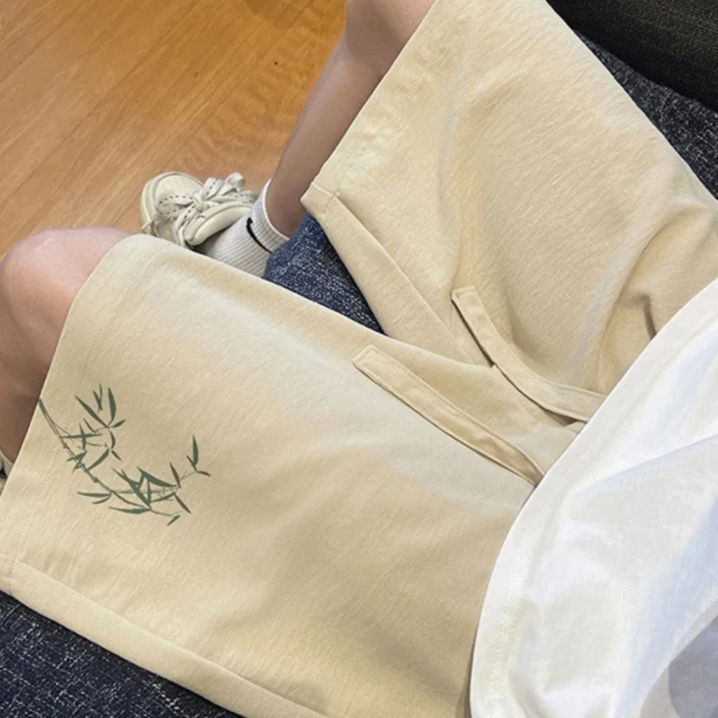 Мешковатые шорты на шнурке для мужчин с карманами, свободные, широкие, быстросохнущие, новые, оптом, персонализированные летние мужские шорты Y2k