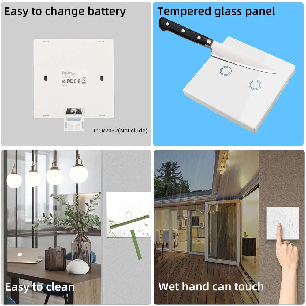 TEDELIGO Akıllı ışık anahtarı Nötr Olmadan 220 V 130 W Kesici Kablosuz Dokunmatik Düğme Duvar Anahtarı Mini Röle 2 Yollu Açma/Kapama Modülü