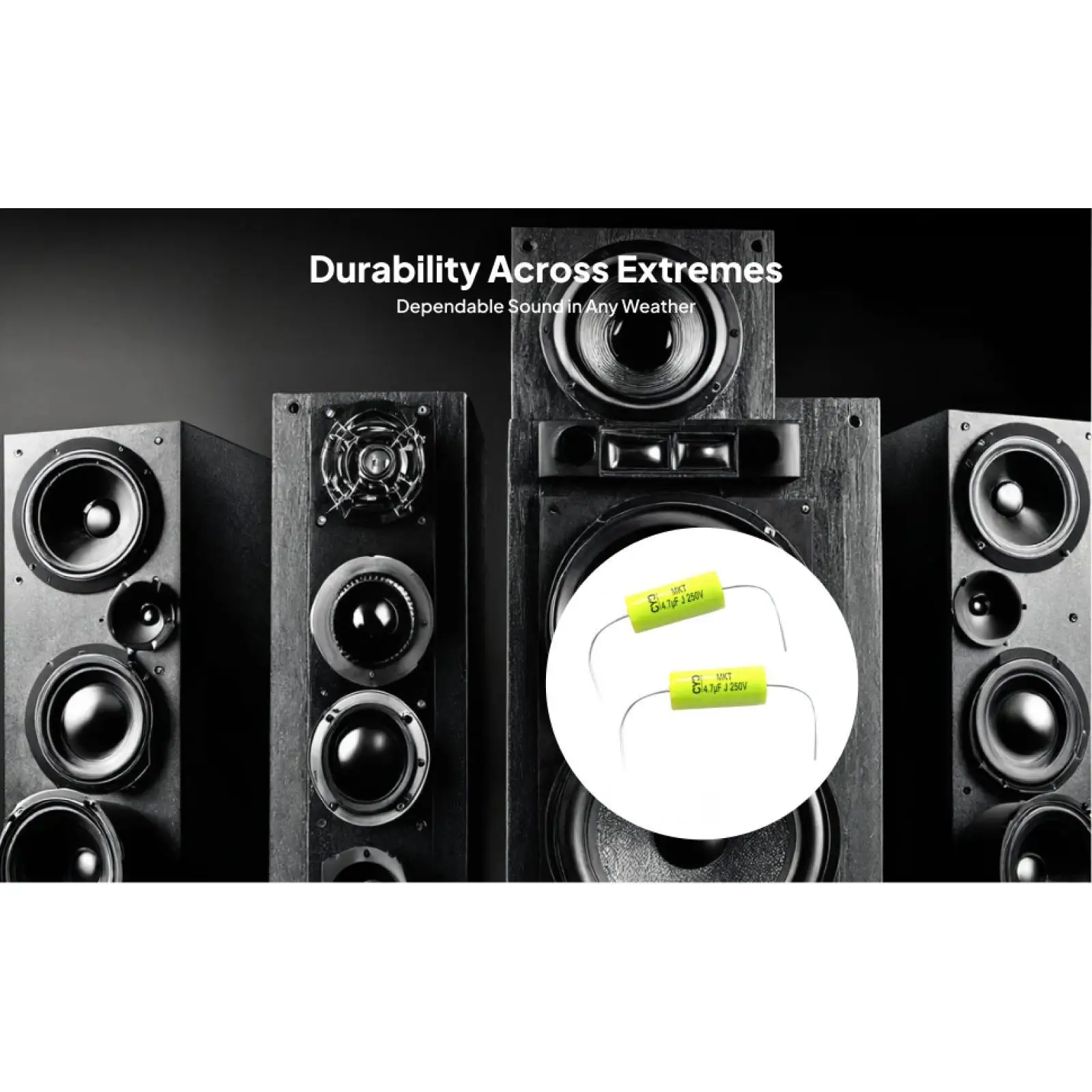 Metal Film Speaker Divider Capacitor Polypropylene 250V for Audio Crossover High Pressure Amplifier Subwoofer