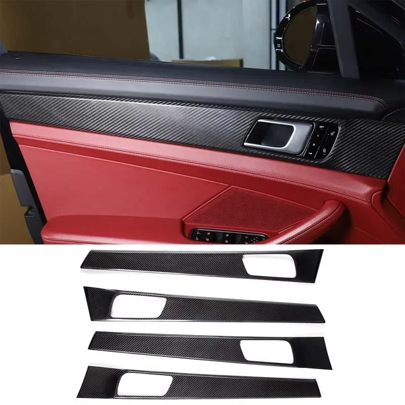 

For Porsche Panamera 971 2017-2021 Real Carbon Fiber Car Inside Door Panel Frame Cover Trim Sticker Car Accessories