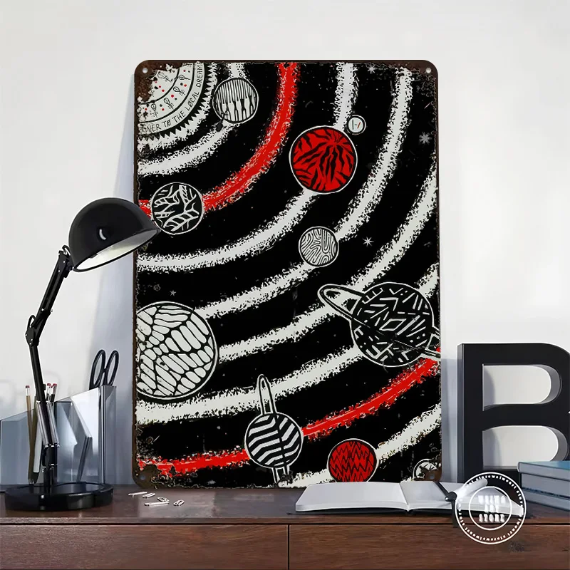 Twenty One Pilots Space Art 3D Texture Printed Poster Custom Vintage Metal Tin Plate Sign for Wall Art Article Decoration Room