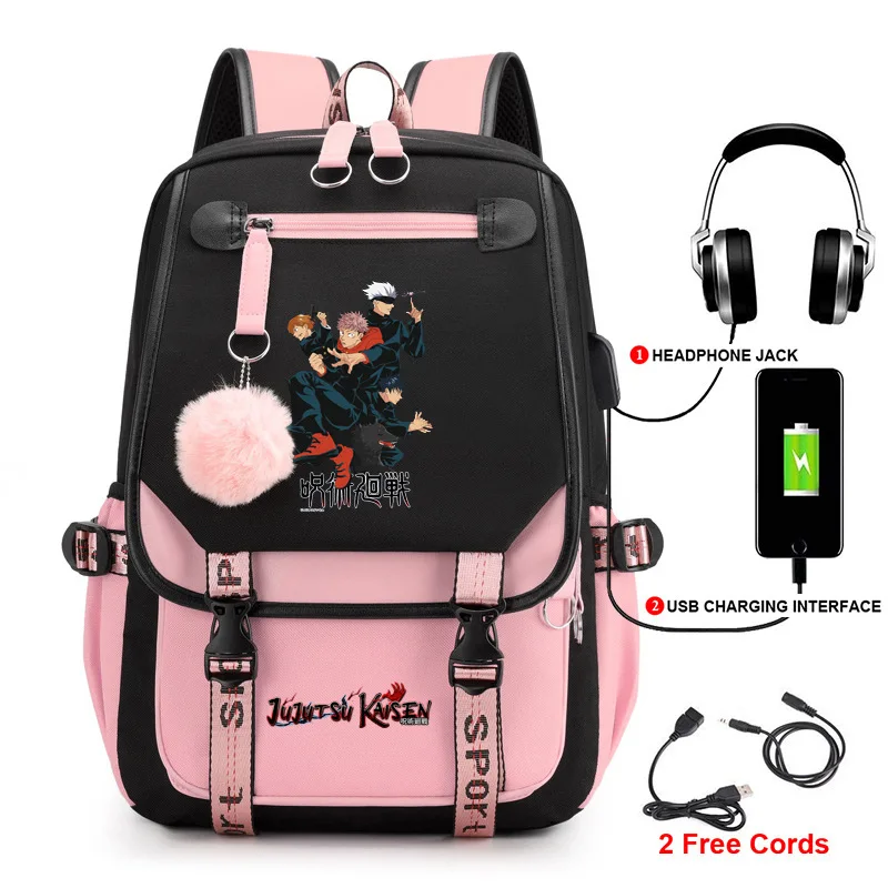 Mochila periférica de Anime Mantra de vuelta a la guerra, mochila escolar para estudiantes, mochila de moda para hombres y mujeres, bolsa de viaje, bolsa para ordenador USB