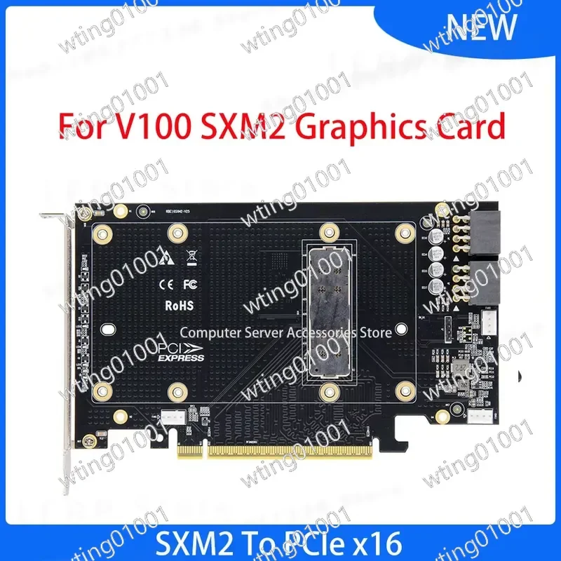 New for V100 SXM2 Graphics Card Adapter SXM2 to PCIe x16 Expansion Converter Board High Performance GPU Riser Adapter