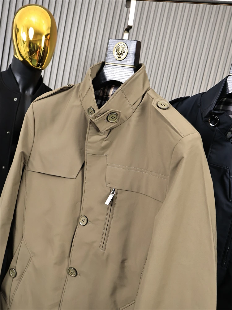 

Мужское повседневное легкое пальто средней длины в стиле ретро Sle, весенне-осенняя модная городская молодежная верхняя одежда