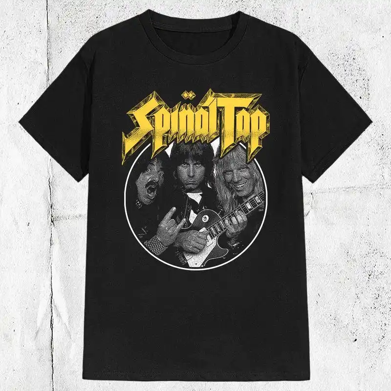80s Spinal Tap Comedy Heavy Metal American English Band T-shirt ,Graphic Short Sleeve Crew Neck Cotton T-Shirt