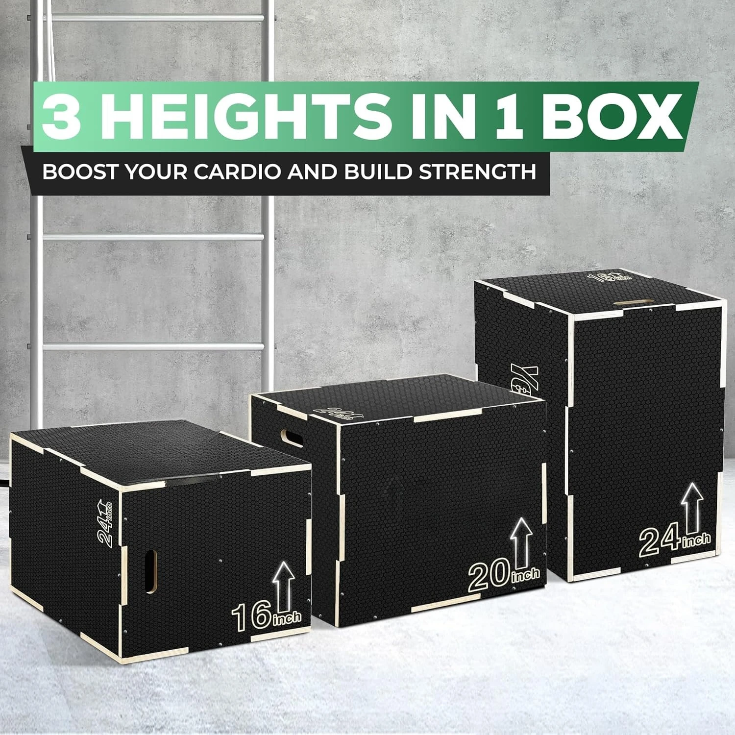 

Нескользящая деревянная коробка 3 в 1, коробка для тренировок, коробка для прыжков, прыжков, легких, приседаний, судей