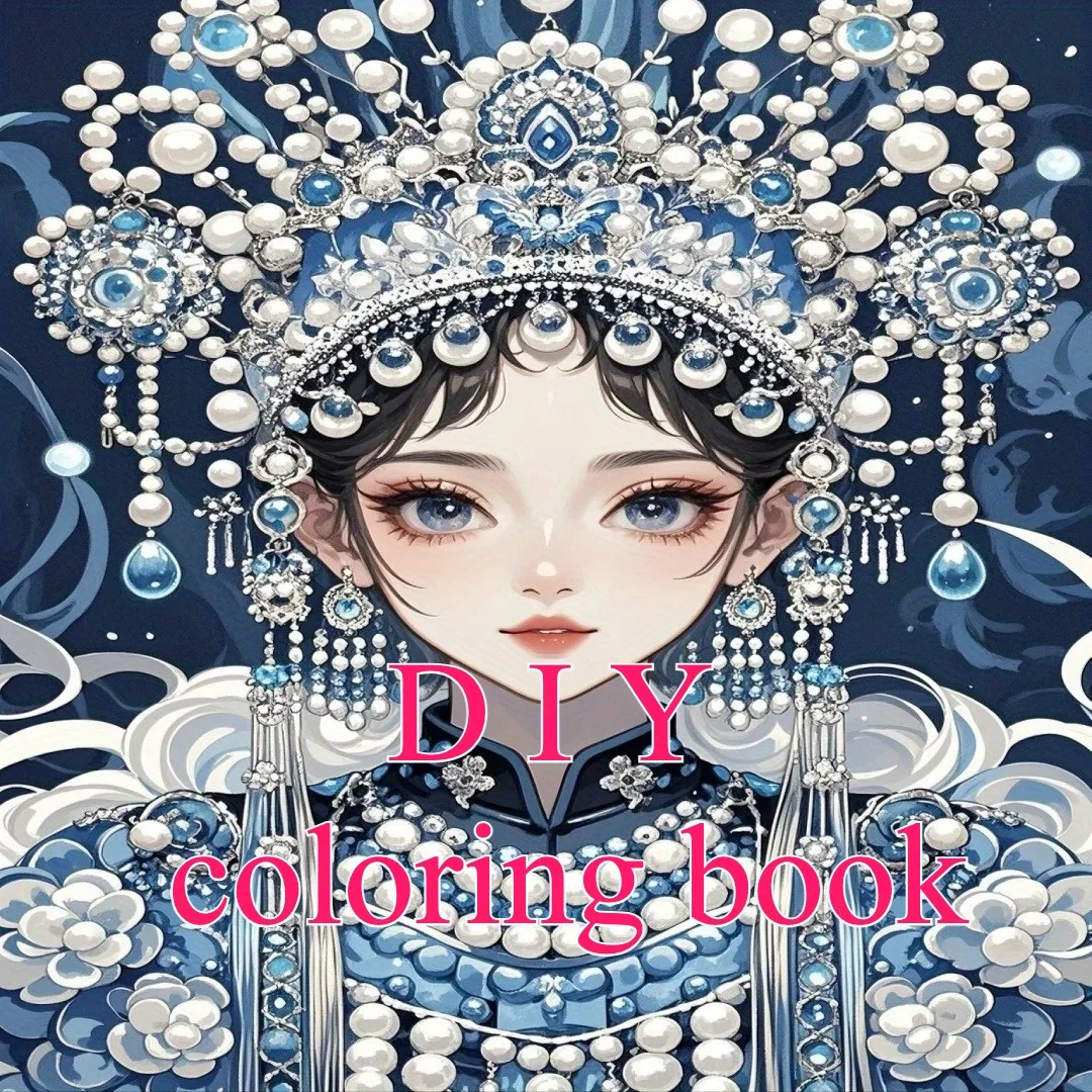 

30 pages of mandala adult decompression DIY coloring book, painting supplies, gifts, oil painting, line drawing, line drawing