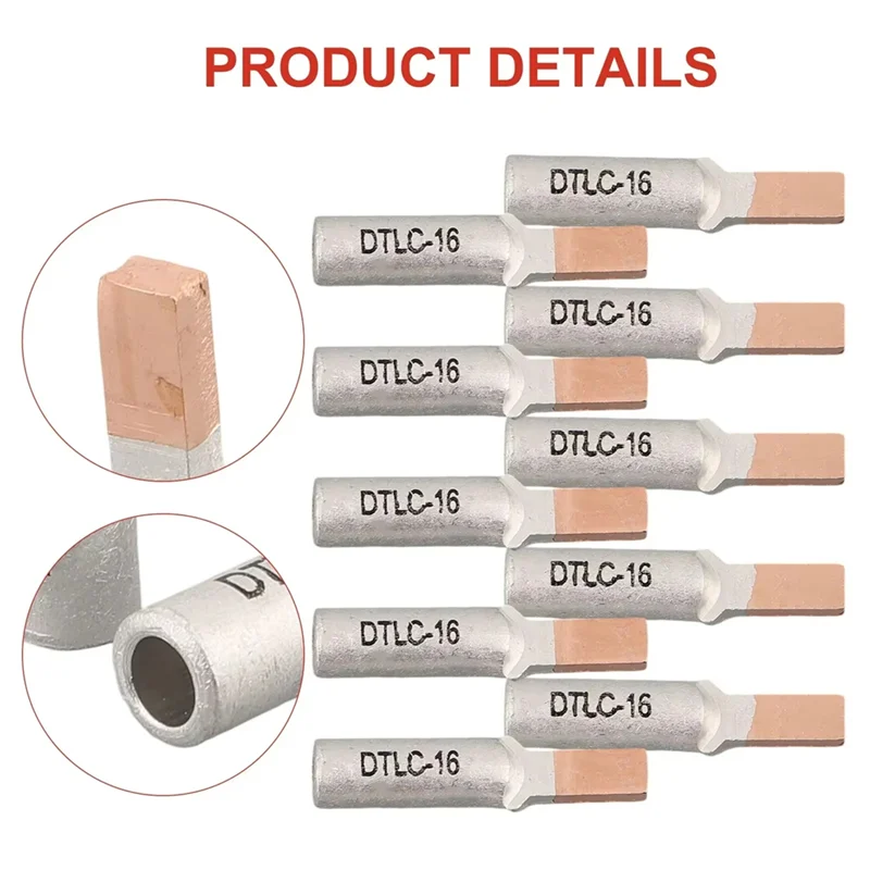 J1UL1N 10Pcs Circuit Breaker Copper Aluminum Cable Terminal Electric Meter Wire Connector