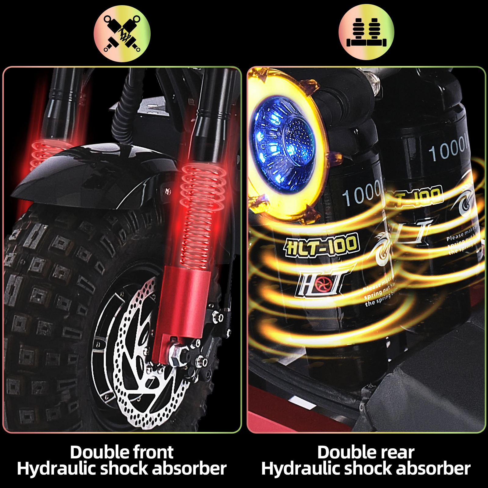 مستودع الولايات المتحدة 60V40AH بطارية قابلة للإزالة 14 بوصة عجلة الطرق الوعرة محركات مزدوجة trottinettes électriques دراجات كهربائية للكبار