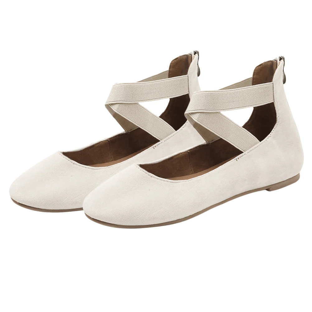 

1 Pair Beige Size 36 6Us 3.5Uk 36.5Eu 9.039Inch Fashionable Flat Sole Casual Shoes Women Breathable Non-Slip Comfortable Four