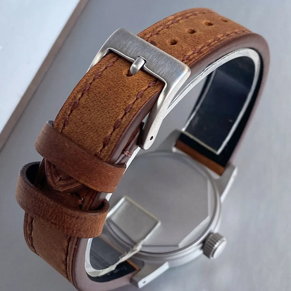 20ATM الغوص Tandorio 36 مللي متر ساعة ميكانيكية عسكرية للرجال NH35 كامل مضيئة القبة الياقوت الرملي ساعة خمر 2025 #6