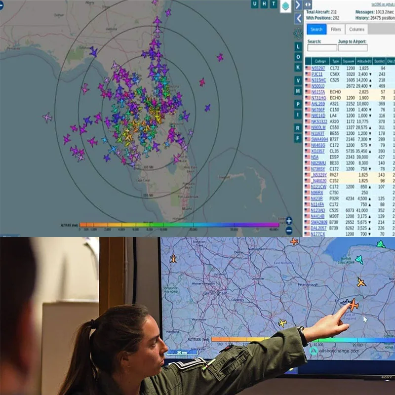 ADS-B 1090MHz omni antenna 978Mhz FlightRadar24 ISM Automatic dependent broadcast with SMA Connector and RadarBox FlightStick