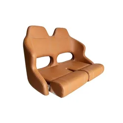 2 Person Double Flip Back Seat Waterproof Flip Up Captain Seat Marine Folding 2-Seater Bench Seat For Boats Yacht