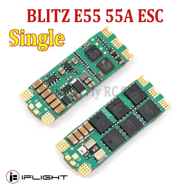 IFlight BLITZ E55 Single 55A 2-6S ESC BlHeli32 Support Dshot600 Proshot Oneshot Multishot for RC FPV Racing Drone 35*13mm