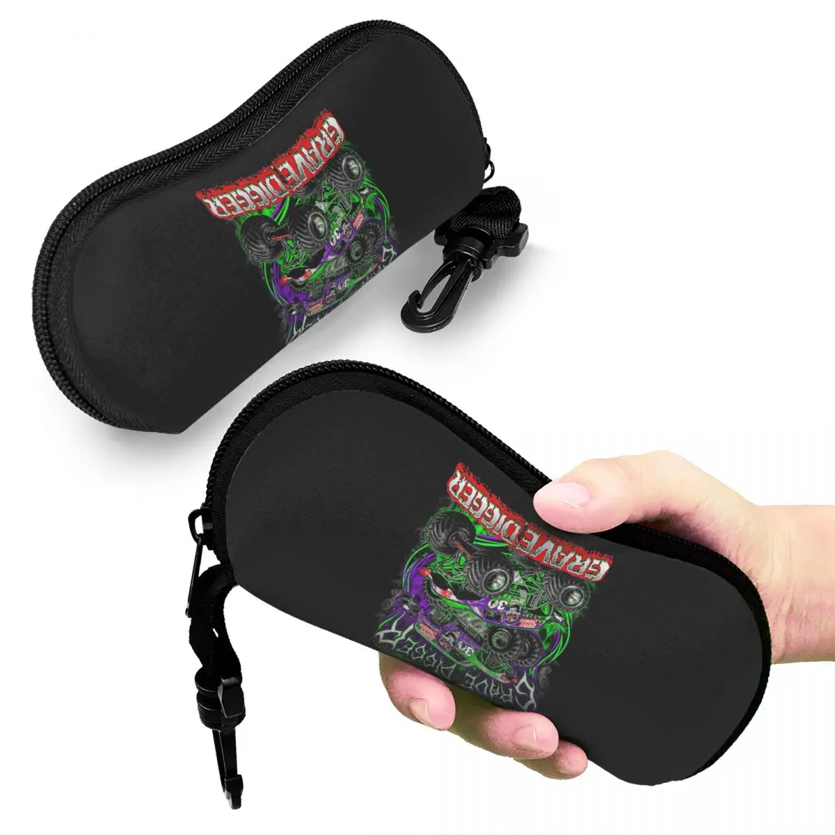 

Monster Jam Grave Digger Monster Truck Shell футляр для очков портативная коробка для солнцезащитных очков для женщин и мужчин мягкая сумка для очков