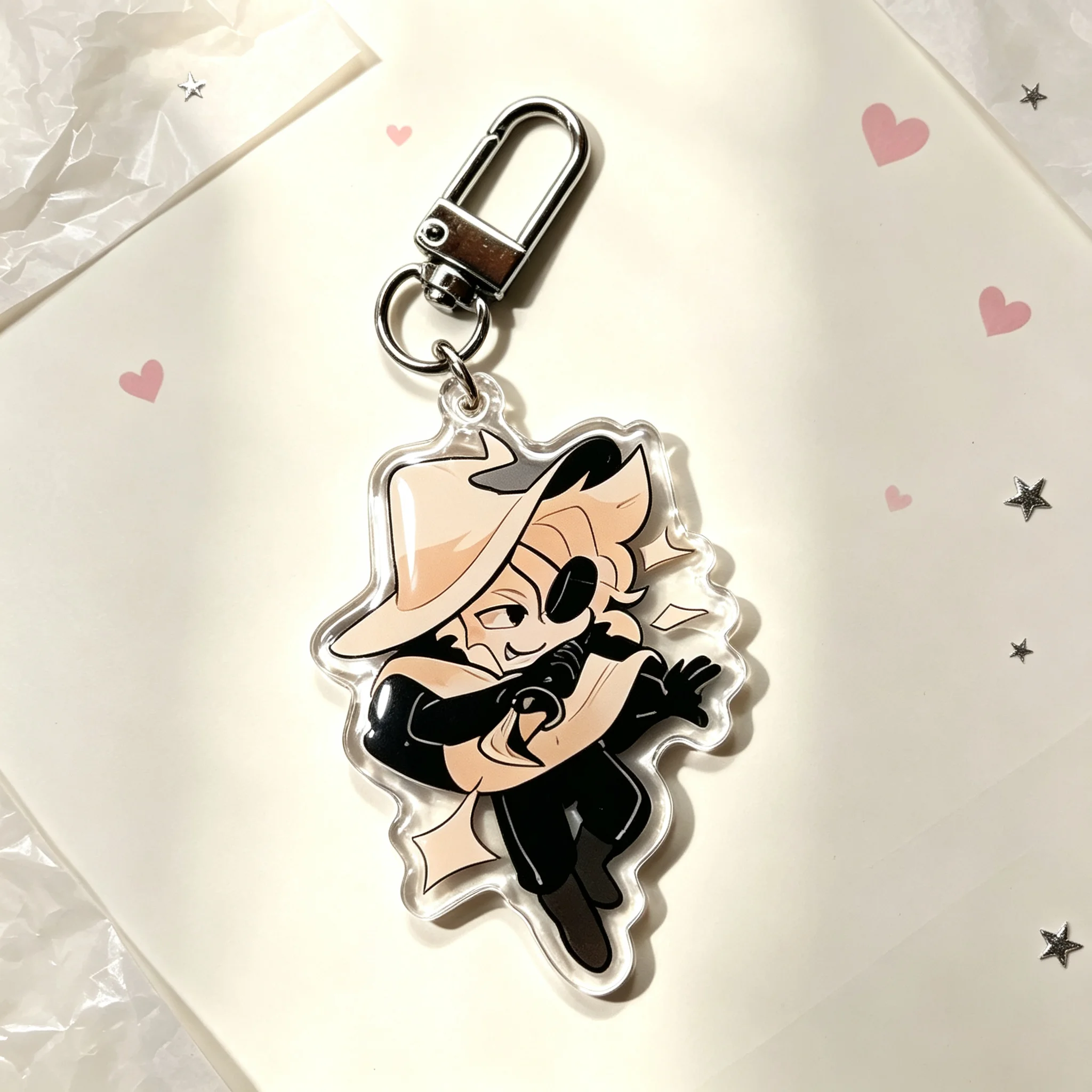 Time In Stars Acrylic Charms Keychain Loop Bonnie Isabeau MariBelle Cute Game Double‑Sided Bag Pendant Fans Collection Gift