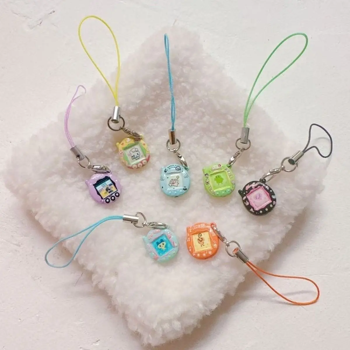  Miniatur-Tamagotchi-Modell-Anhänger, Kawaii Mini-Legierungs-Schlüsselanhänger für Handy oder Miniaturpuppen, DIY-Dekoration – Detail 1