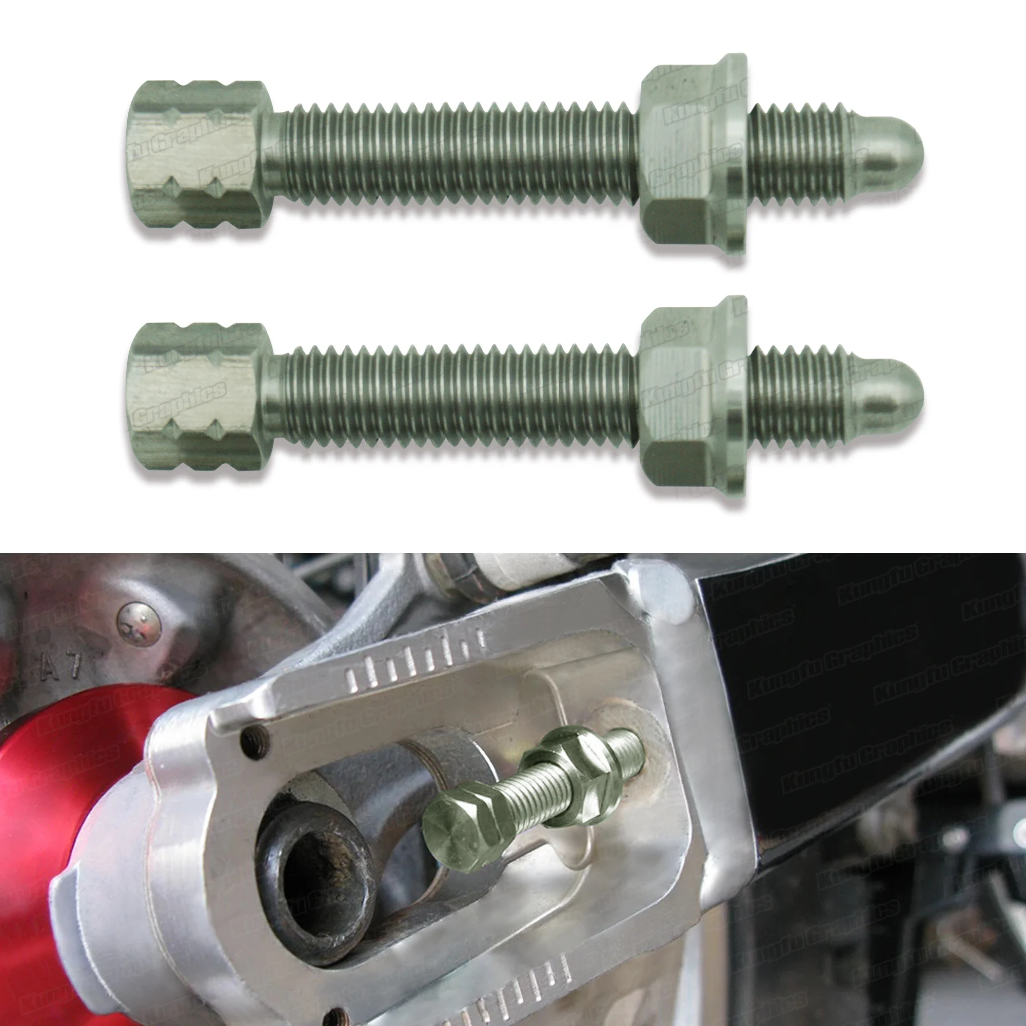 

M8 M10 Stainless Steel Chain Adjuster Replacement Bolts Kit for Honda Kawasaki Yamaha Suzuki KTM Husqvarna Dirt Bikes