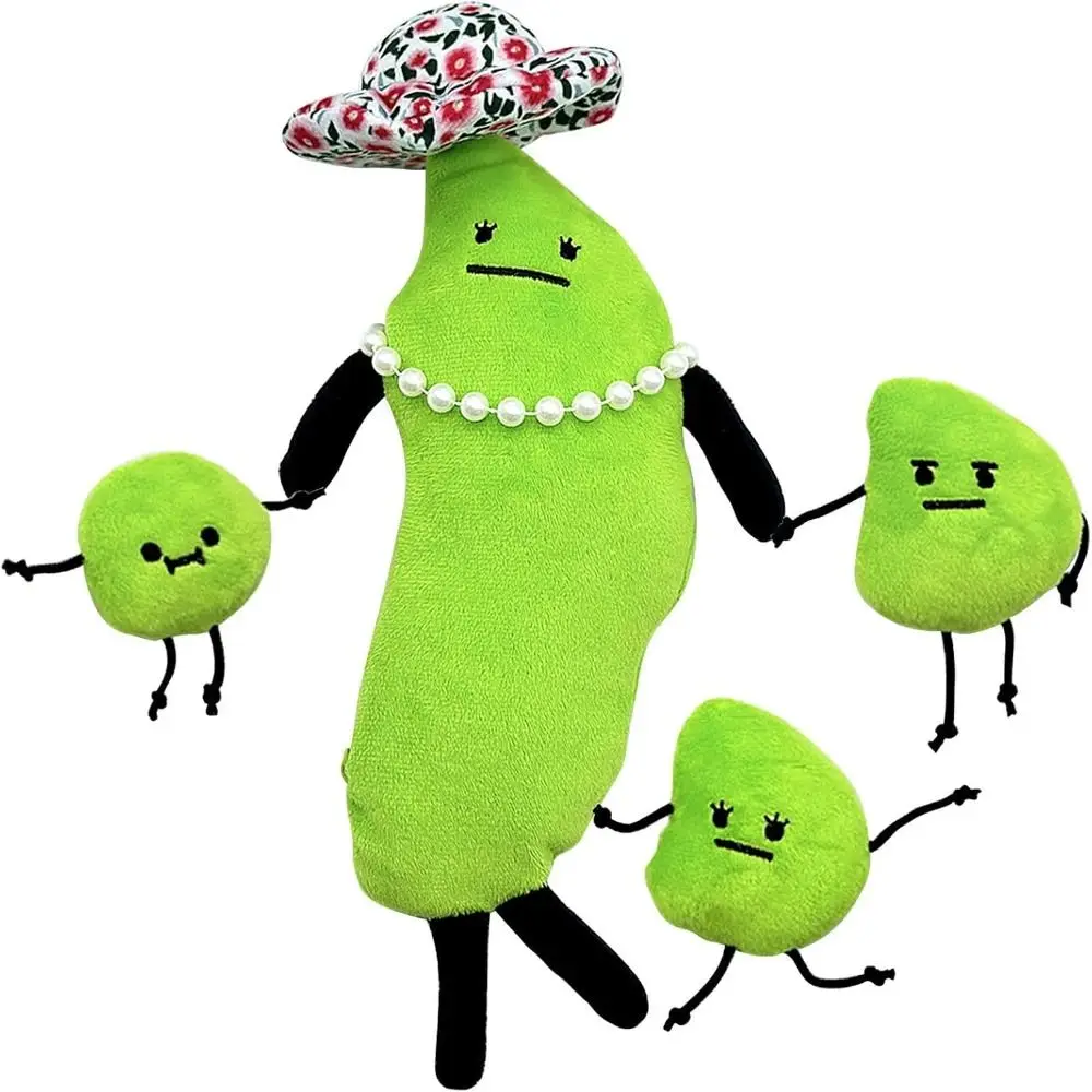 2024 31cm New Secret Staycation Plush Toy Cute Edamame Stuffed Soft Toy Cartoon Birthday Gift