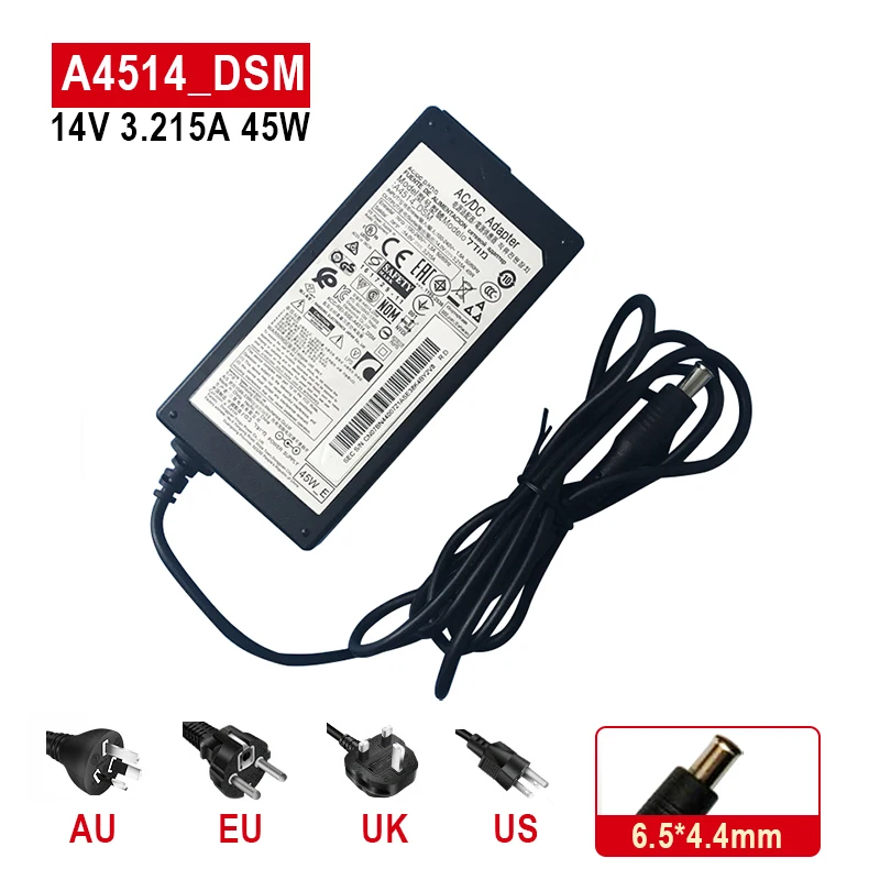 

14V 3.215A 45W AC Adapter For Samsung A4514_DSM LU28E590DS/ZA BA44-00721B U28E590D S22C300H LCD Display Power Charger