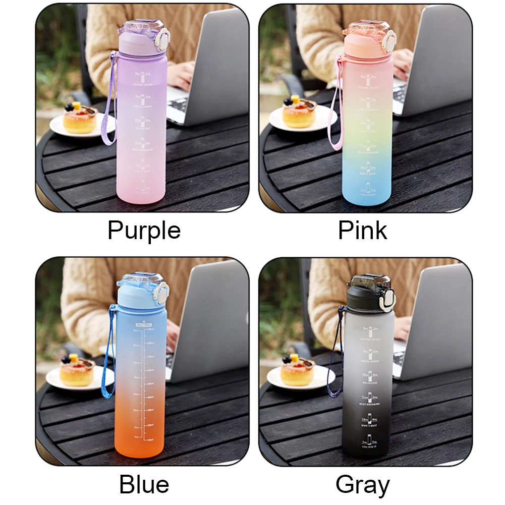 

1000ml BPA Free Water Bottle for Outdoor Sports Leakproof Drinkware Drink Cups Flip Bottle Mouth BPA Free Drinking Cups