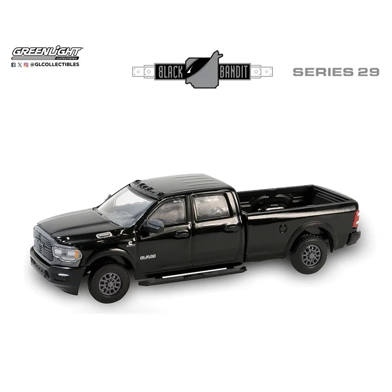 Greenlight 1/64 scale diecast car model of Black Bandit Series 4X4 Pickup Truck Eldorado Fleetwood Convertible car Collectibles