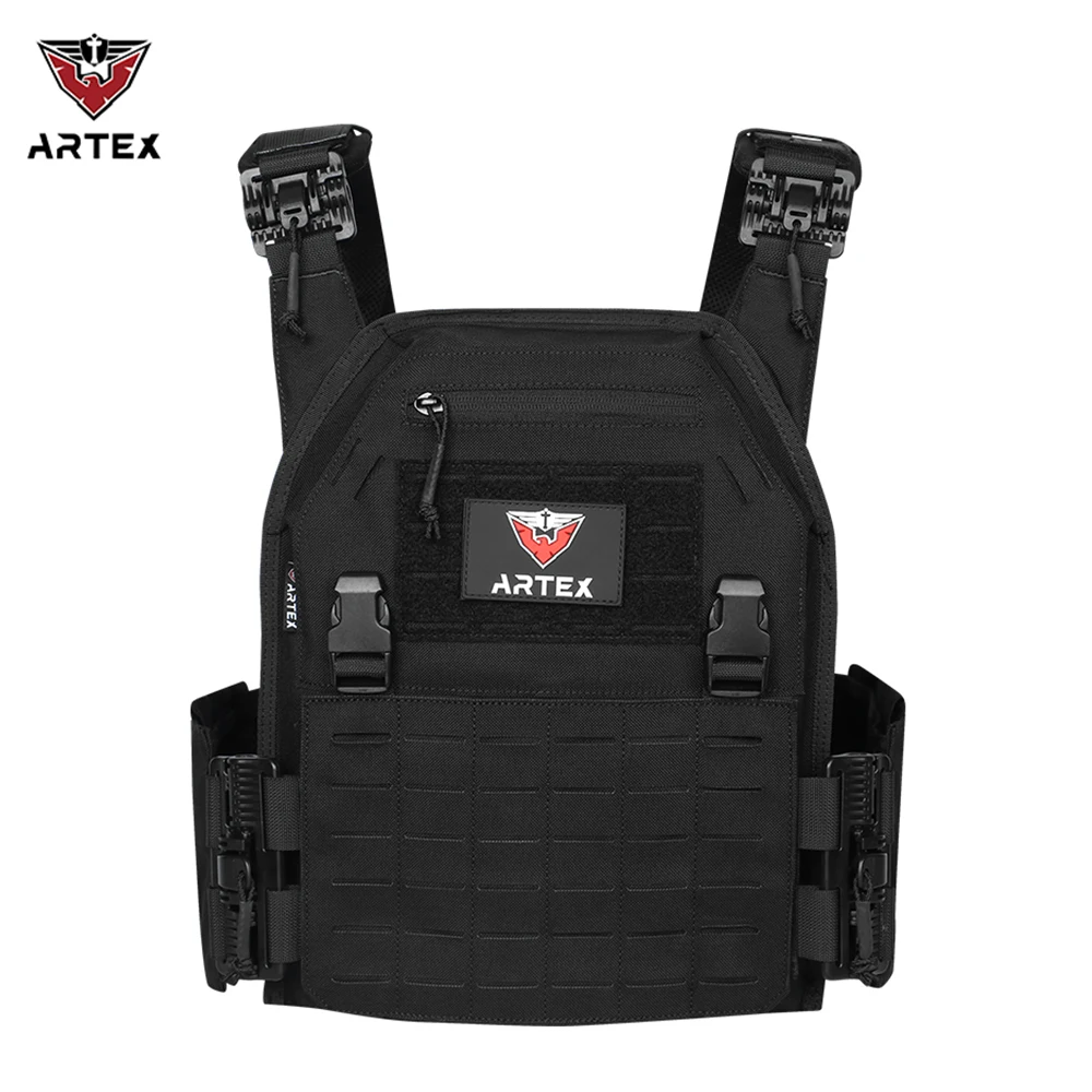 

ARTEX Tactical Training Vest with PALS System - Adjustable Straps Quick-Release Buckle for Hunting Plate Carrier Military Vest