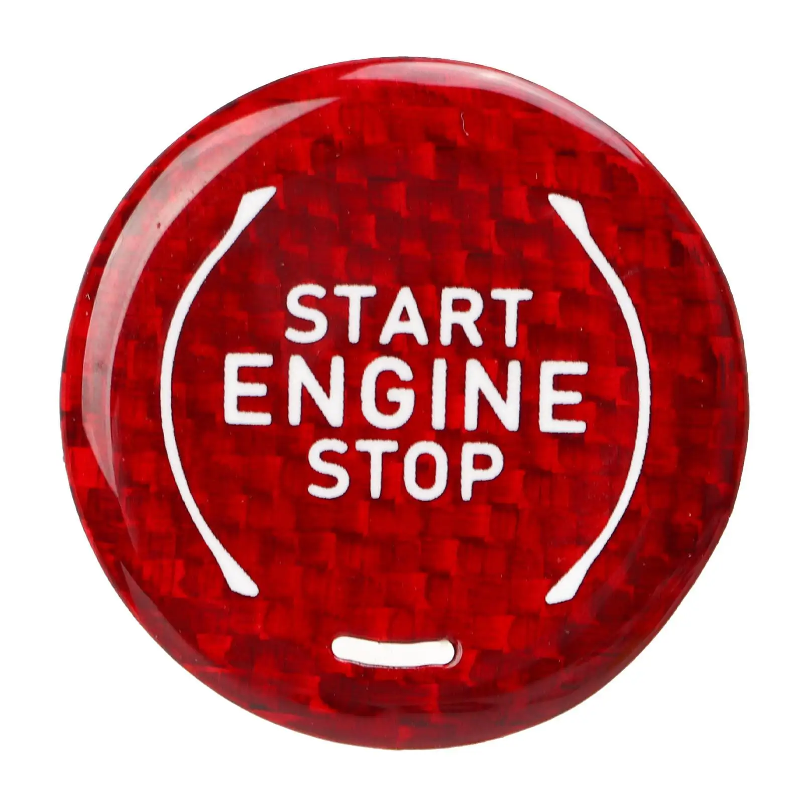 Start Stop Button Cover Carbon Lightweight Antiscratch Push Start Button Sticker Wearproof Protective for car Interior