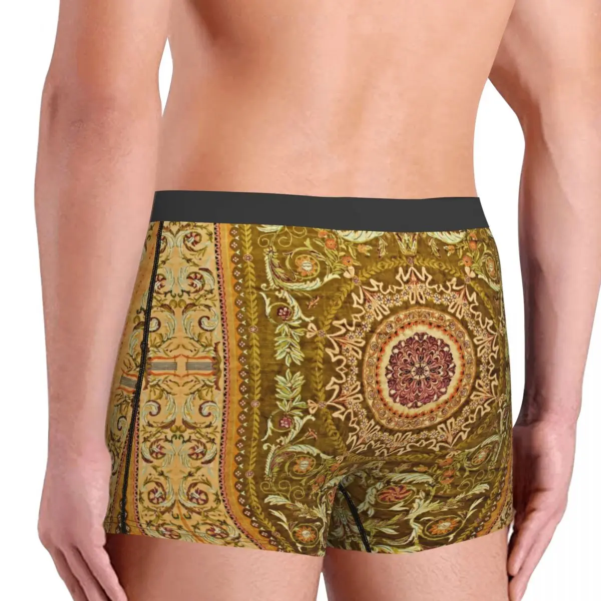 Aangepaste Franse Aubusson ondergoed mannen ademend vintage Europa Boheemse boxershorts shorts slipje zachte onderbroek voor mannen