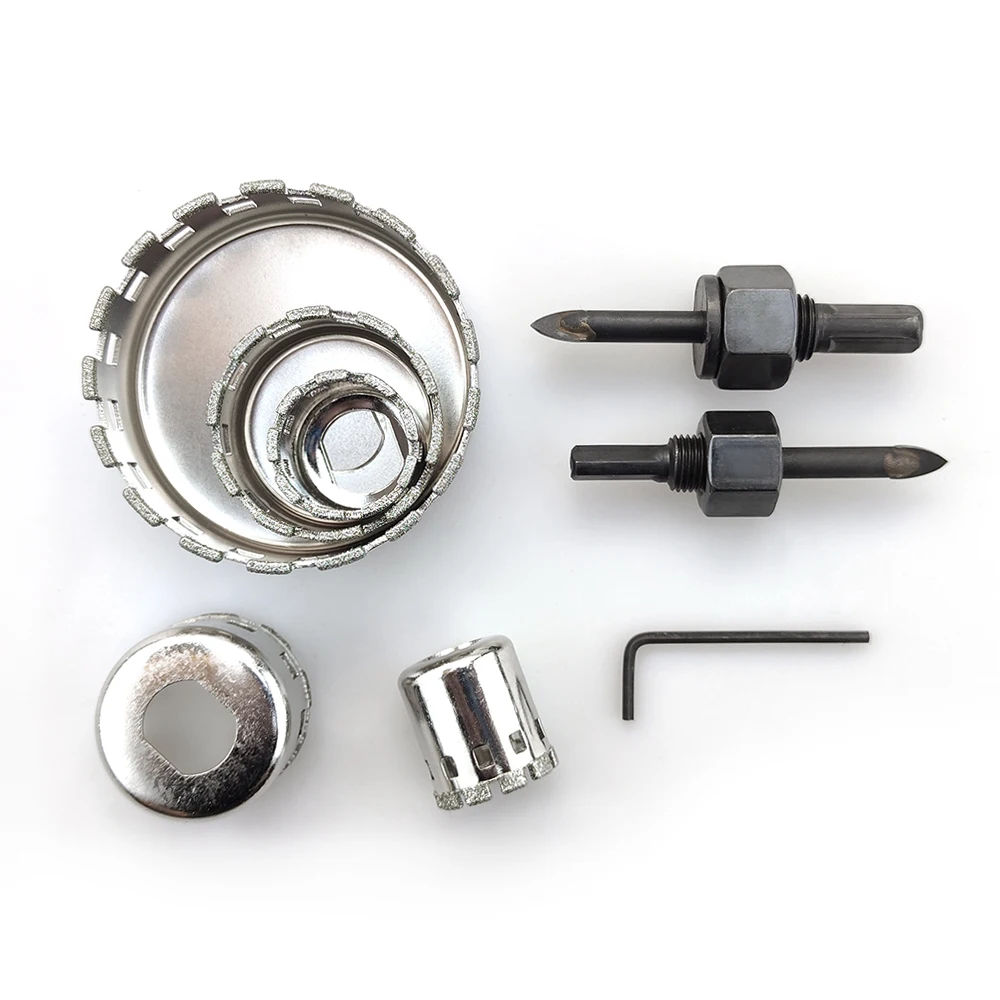 Imagem -05 - Brocas Multi-tooth Revestidas de Diamante Serra Buraco Coroa de Perfuração Azulejo Mármore Cerâmica Ferramentas Elétricas 2573 mm Pcs