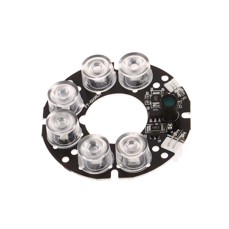 Witrue New 6pcs Array LED IR Leds Infrared Board For CCTV Cameras Night Vision (53mm Diameter)