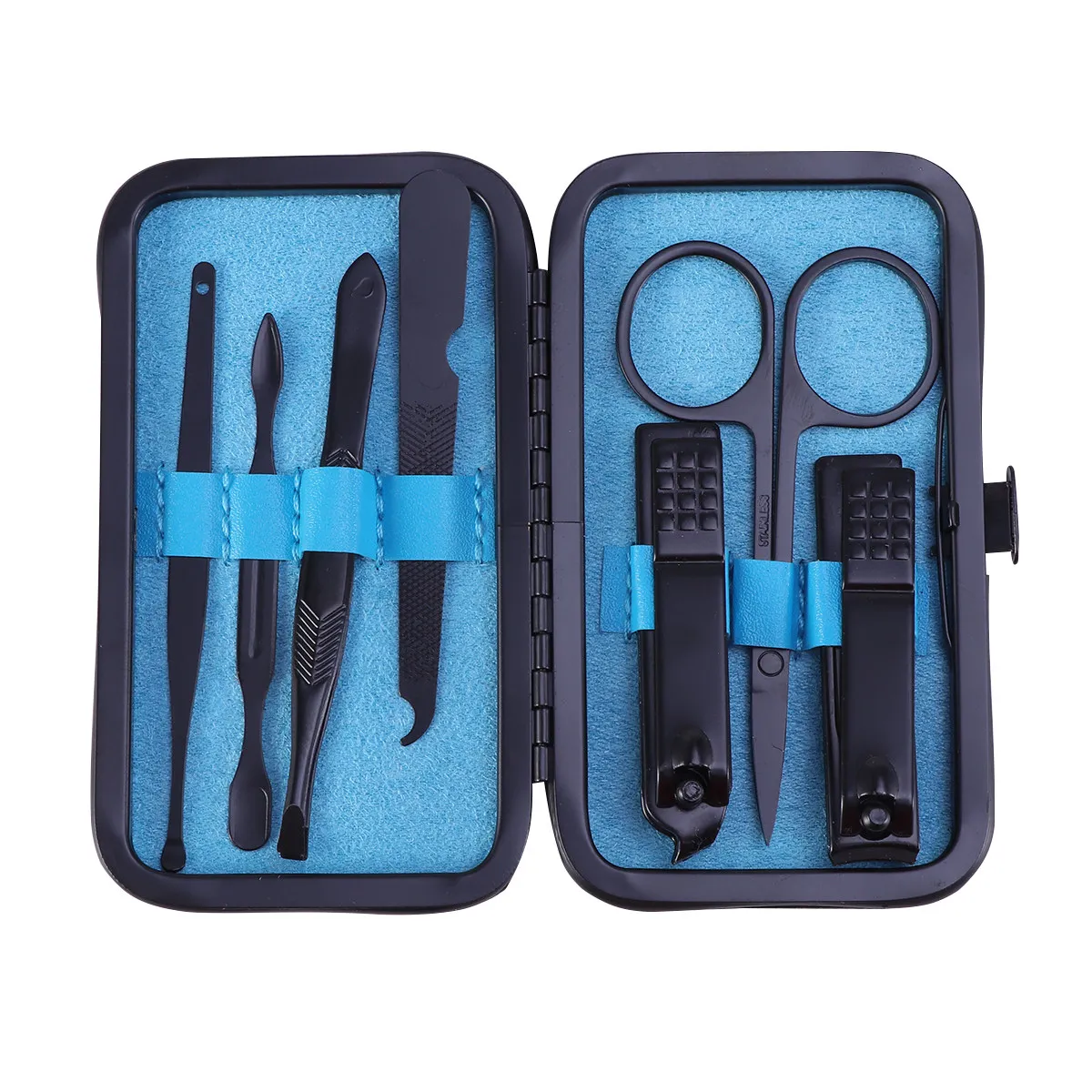 

7Pcs Premium Carbon Steel Manicure Pedicure Set Professional Nail Care Grooming Kit with Case for Travel Gifts Daily Use