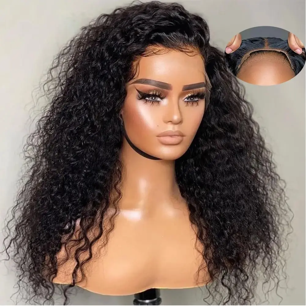 Glueless Wigs Wear And Go 5×5 6x4 HD Lace Closure Wig 30 32 inch Deep Wave Frontal Wig  Pre Cut Curly Human Hair Wigs