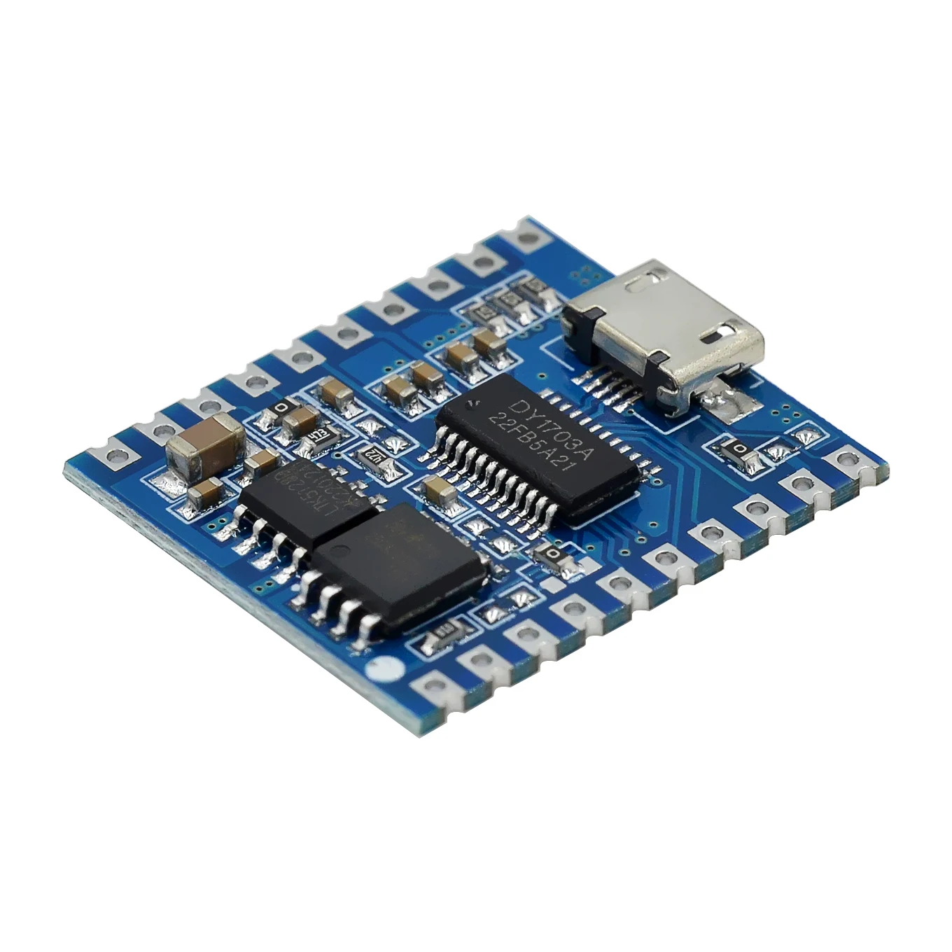 Voice Playback Module DY-SV19R MP3 Voice Module WAV Decoding 32Bit IO Trigger UART Control Storage Audio USB Download Flash