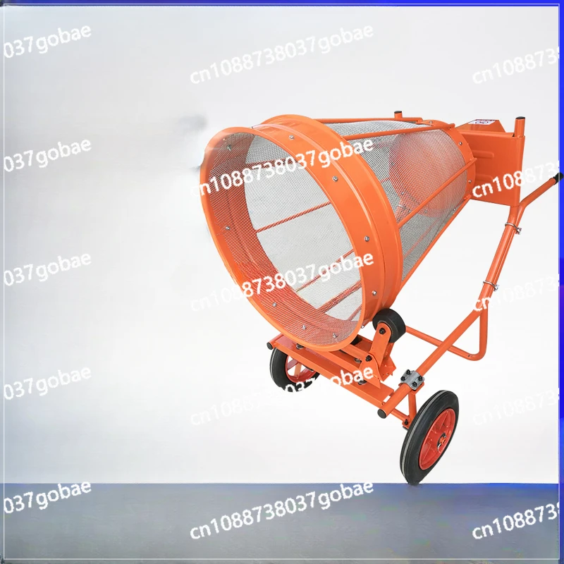 Electric Small Hand Push Sand Sieving Machine Drum Cylinder Building Vibration Sand Sieving Machine 220V