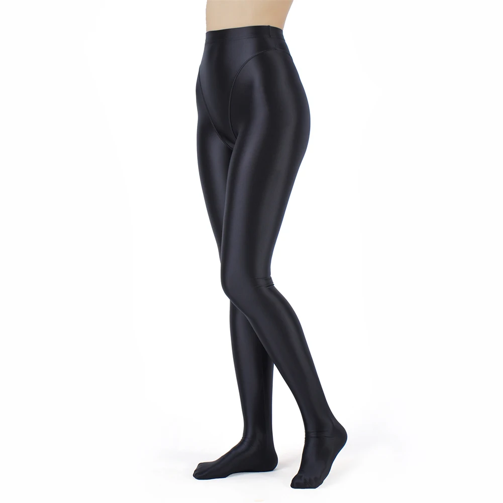 Sexy Lingerie Tight Stretch Pantyhose Woman Socks Oil Glossy Elastic Yoga Shaping Breathable Pant Sheer See Through Stockings