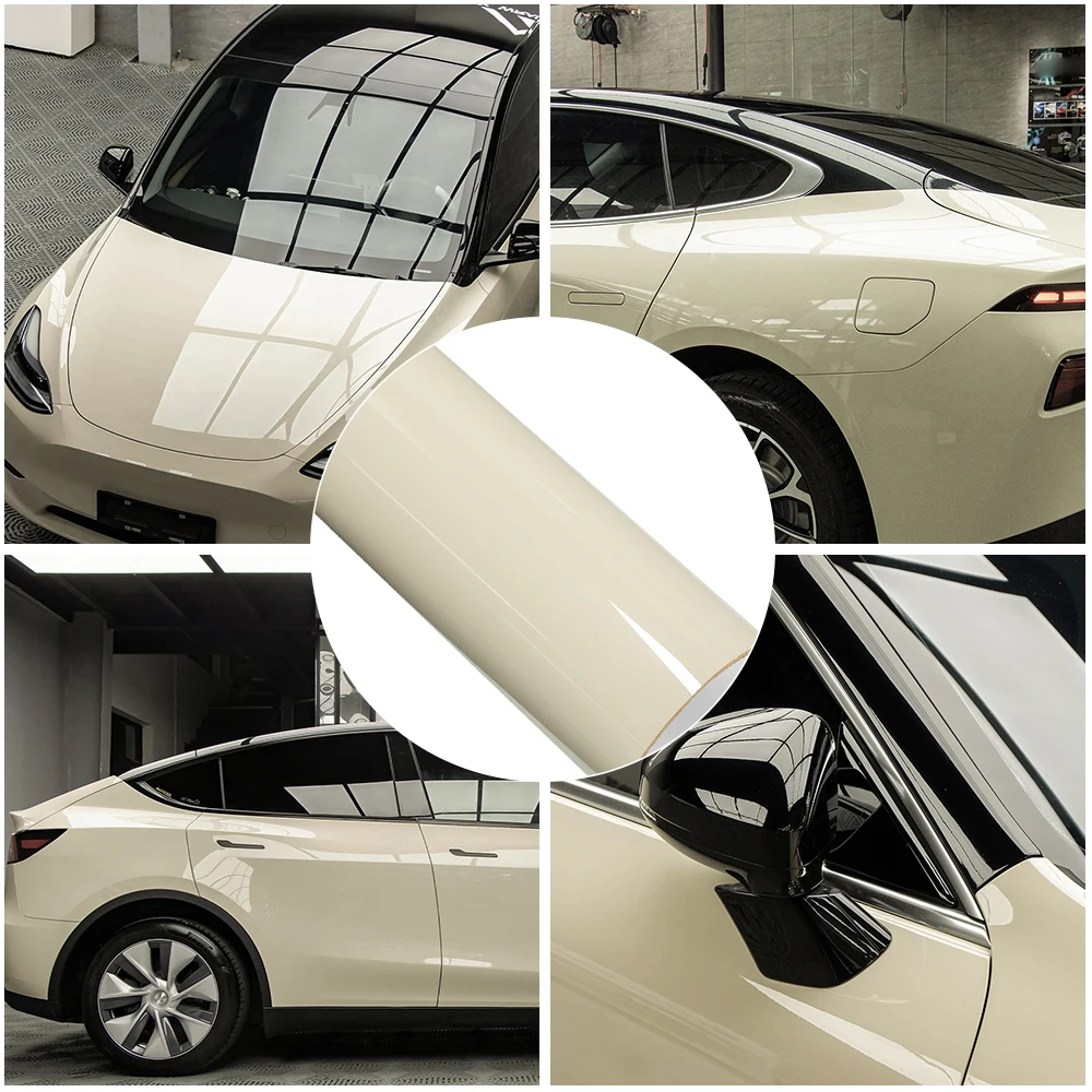 

High-Quality PET Car Wrap Vinyl Film Crystal Sahara Yellow Vehicles UV Resistance Durable Auto Motorcycle Body Color Modified