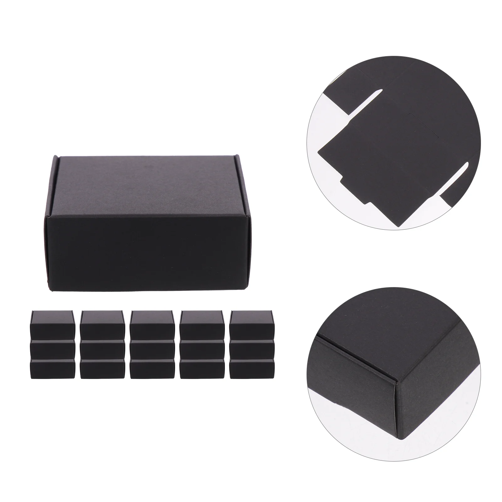 

20 Pcs Mailing Carton Delivery Packing Boxes with Cover Package Shipping Supplies Black