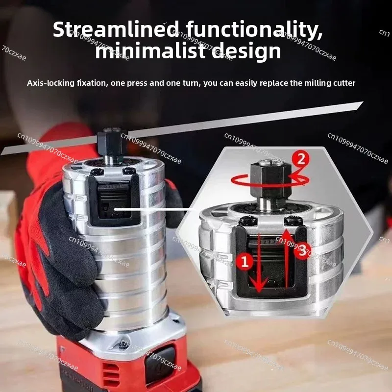 1329 Brushless Lithium Trim Router Portable Cordless Wood Edge Trimmer Carving Chamfer Milling Tool