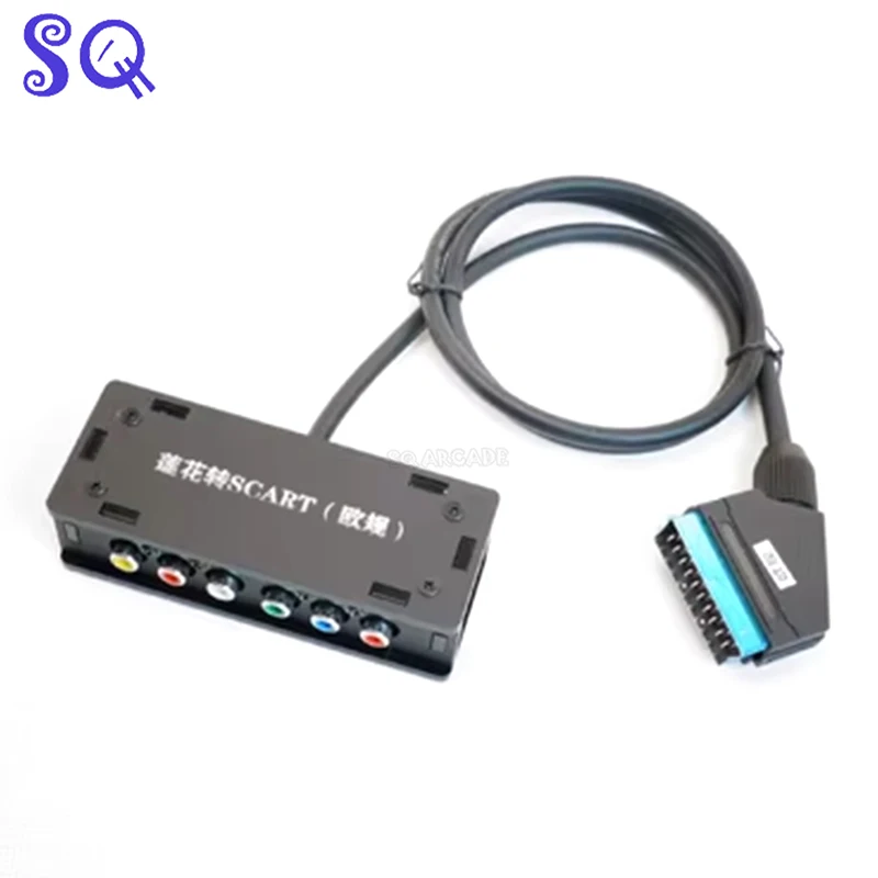 RGBS To SCART Converter Plug Built-In PCB Capacitor IO Adapter Signal-0-Attenuation Type-C Interface  Retro Video Game Parts