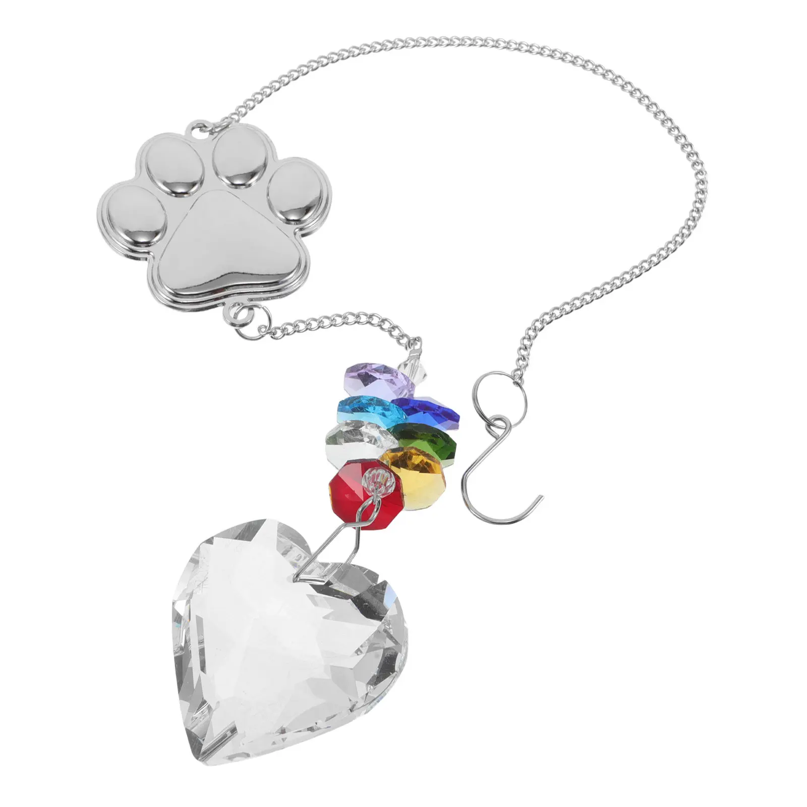 Sun Catcher Crystal Heart Pendant for Windows, Garden & Balcony Hanging Decor