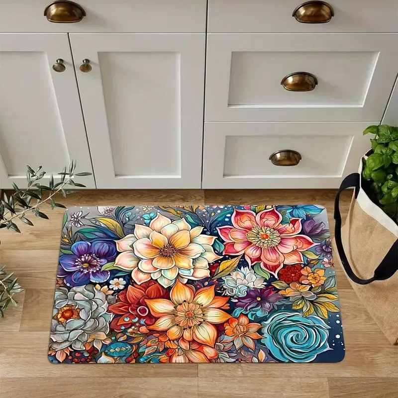 1PC multicolored kitchen living room carpet mat doormat waterproof non-slip carpet, can wash home decoration strip carpet mat