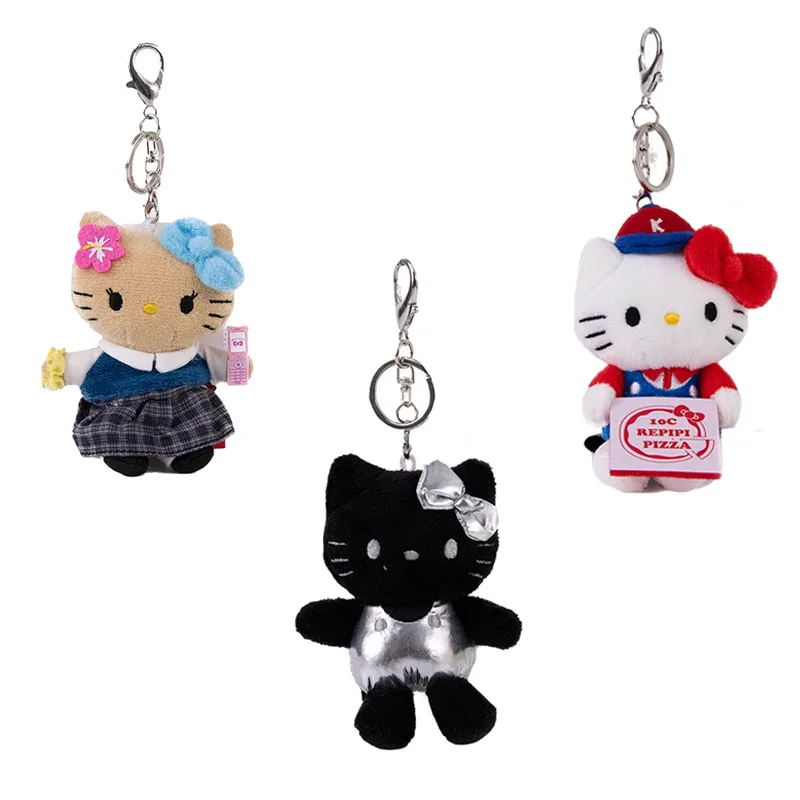 

Новый Sanrios Kawaii аниме 10 см Hellokittyed плюшевый брелок милый мультяшный плюшевый кулон кукла игрушка сумка для девочек украшение орнамент