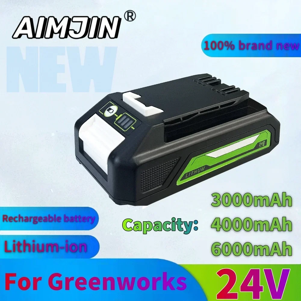 

100% New For Greenworks 24V 3.0/4.0/6.0AH Lithium Ion Battery Rechargeable battery is 100% brand new