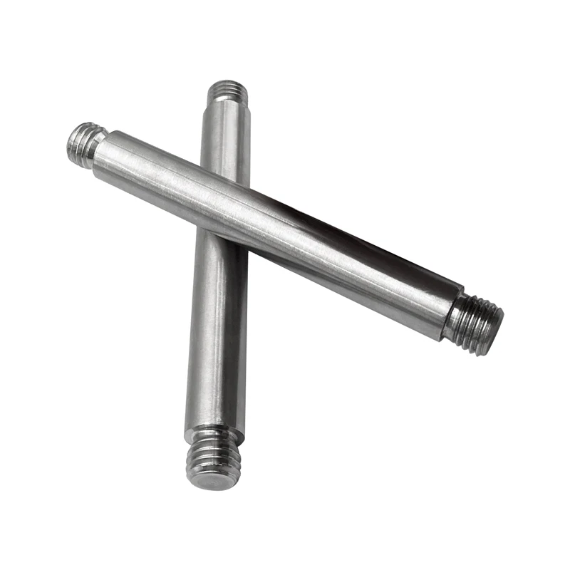 Adattatore prisma da 2 pezzi, altezza 124 mm da filettatura 5/8 a palo tipo M16, sezione di estensione per accessori di rilevamento in acciaio inossidabile