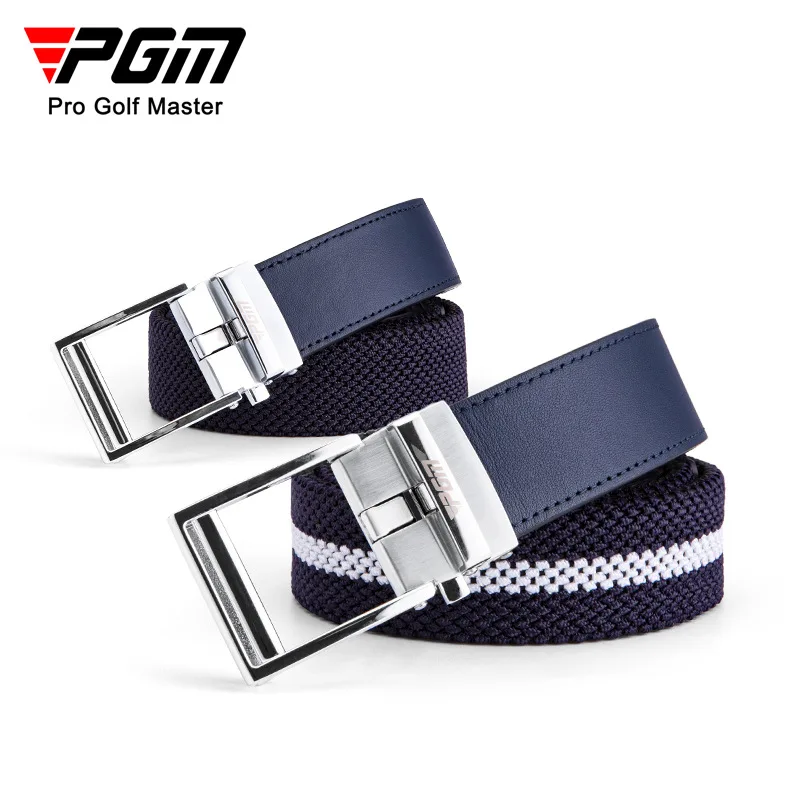PGM Golf Belt, Men's, Stretch Knitted Belt Body, First Cowhide, Alloy Button Head, Sports Belt