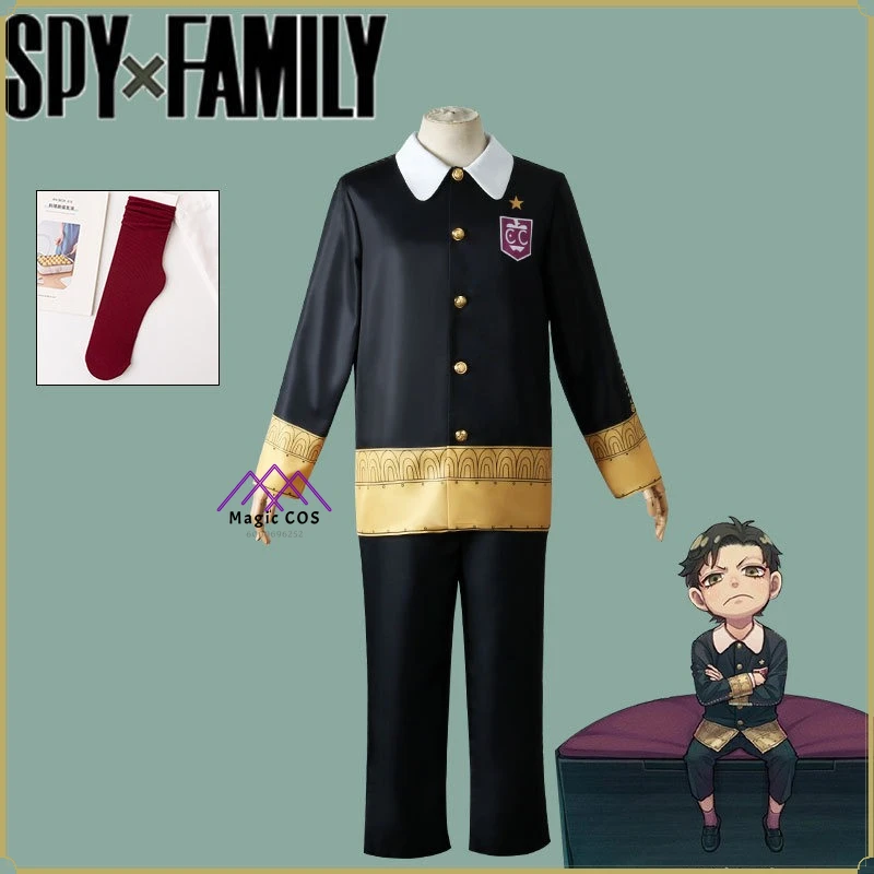 

High Quality Spy x Family Cosplay Costume - Damian Desmond Full Set Black School Uniform Anime Outfit Comic Con Halloween Suit