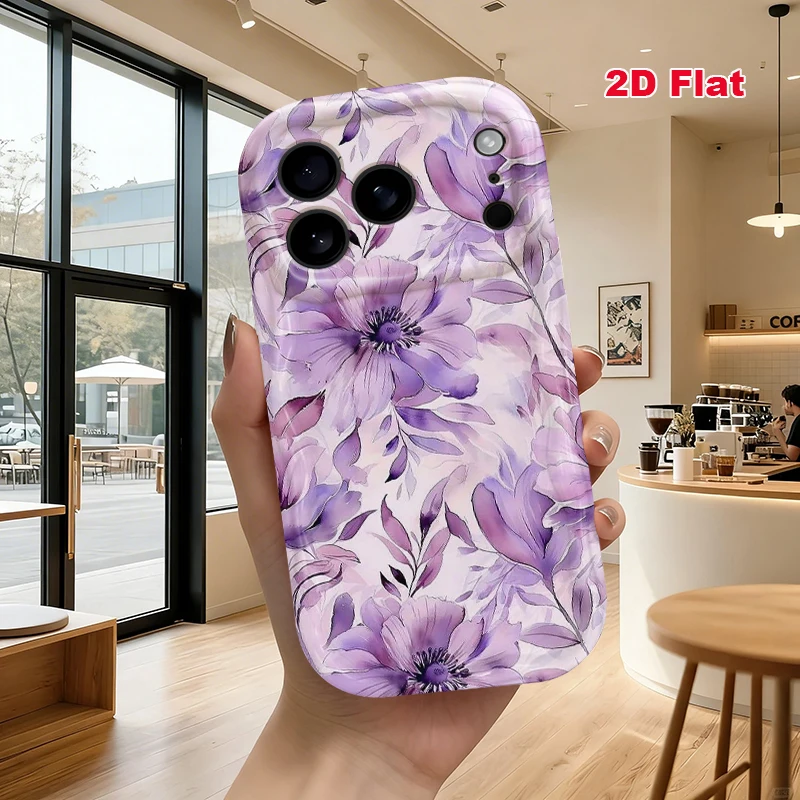 2D Flat Soft Silicone Phone Case For iPhone 17 Pro Max 16 18 Pro 13 11 15 14 Plus 12 17 16E 17Promax Shockproof Transparent Funda Cover